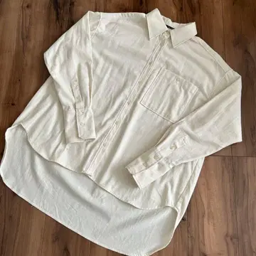 Z of ZANPA Organic 잔파 롱 커프스 와이드 셔츠 아이보리