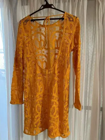 오렌지 레이스 튜닉