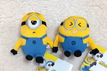 미니언즈 미니언 마스코트 코믹 표정 봉제 인형 2개