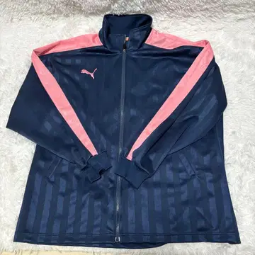 레어템 PUMA 푸마 트랙 저리 자켓 네이비 핑크 y2k