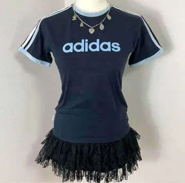 adidas 네이비 T셔츠 헤이세이 갸루 y2k