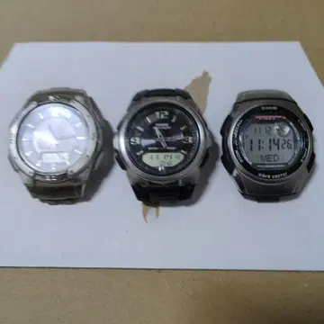작동품. 카시오 디지털 손목시계 3세트 머리 부분만