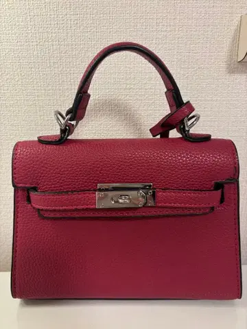 가죽 미니백 핑크 숄더/밴딩 2way