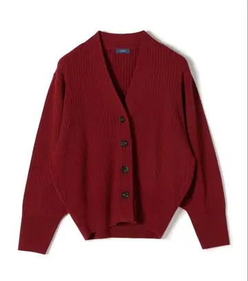 SHIPS 손세탁 가능 코쿤 리브 V넥 가디건