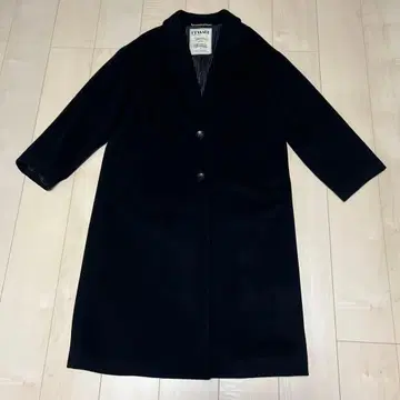 L'ESSAGE SUPER140 오버코트 블랙