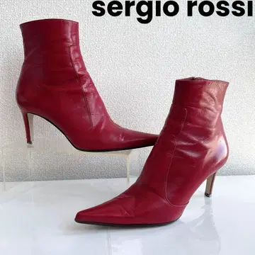 세르지오로시 사이드 지퍼 숏부츠 부티 하이힐 가죽 신발