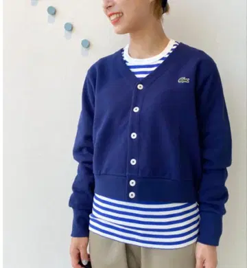 라코스테 beams boy 별주 피케 숏 가디건