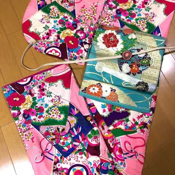 앤티크 순수 실크 코몬 그것은 훌륭한 비비드 cute 아가씨의 앤티크