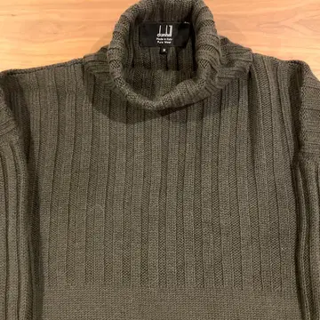 dunhill 올리브 그린 터틀넥 스웨터