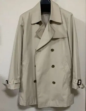 23구 코튼 폴리에스테르 개버딘 트렌치코트 아이보리 사이즈 40