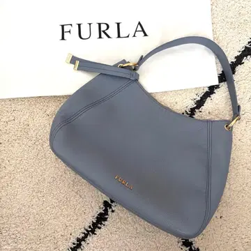 [ 새상품급 ] FURLA 훌라 블루 시에나 가죽 핸드백