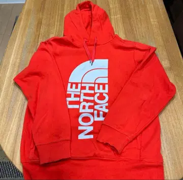 THE NORTH FACE 오렌지 후드 부착 후드티 M