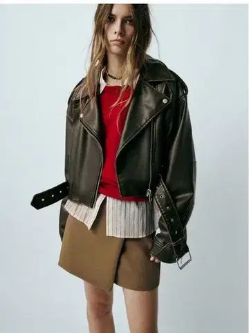 ZARA 페이크 가죽 자켓 XS