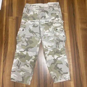 No boundaries 배기 카고 팬츠 카모플라쥬 greeny