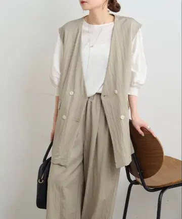 [ 택 포함 새상품 ] pual ce cin 노카라 더블 디자인 베스트