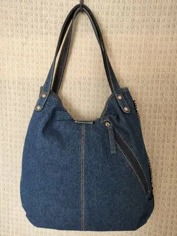 데님 토트백 스터드 부착