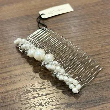 꽃 책갈피 스파이럴 펄 큐빅 빗 전통 예복 기모노 피로연 세레모니