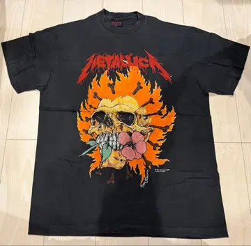 XL 메탈리카 스컬 티셔츠 1994년제