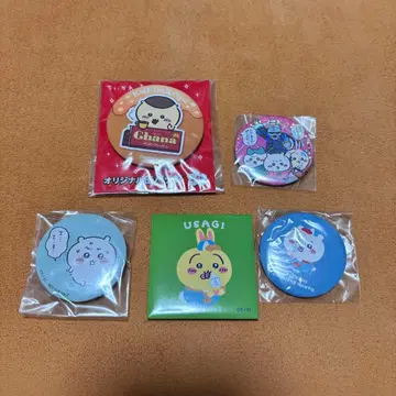 치이카와 (먼작귀) 캔 배지 세트 밤만쥬 치이카와 유원지 토끼