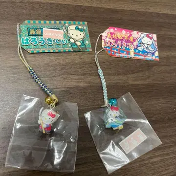 헬로키티 요시츠네 & 벤케이 세트 스트랩 족쇄