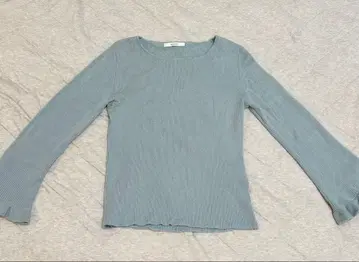 ANAYI 리브 플레어 소매 니트 아나이