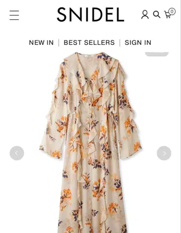 SNIDEL 프릴 플로럴 원피스