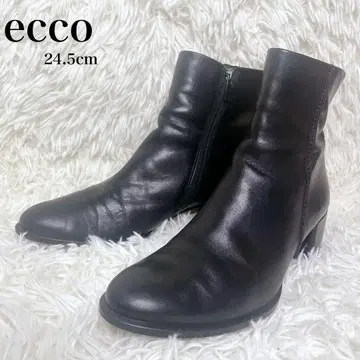 ecco 에코 사이드 지퍼 가죽 숏부츠 39 24.5 블랙