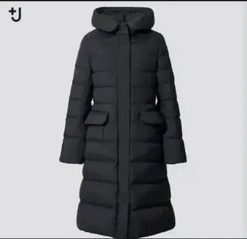 UNIQLO 유니클로 +J 울트라 라이트 다운 후디드 코트 블랙 L