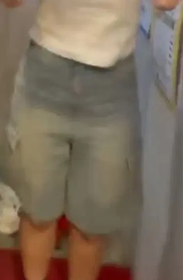 데님 하프 팬츠