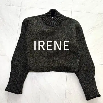 IRENE 아이레네 하이 게이지 모크 니트 스웨터 라메 36 글리터