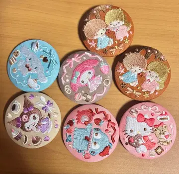 자수 캔뱃지 산리오