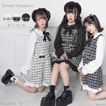 유메텐보 DearMyLove 트위드 아가씨 원피스