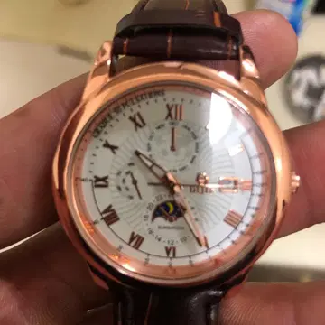 자동 와인딩 손목시계 로즈 골드