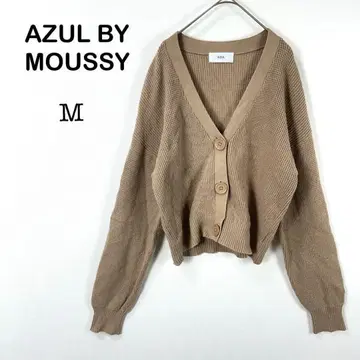 [ 아줄바이마우지 ] 니트 가디건 숏 기장 브라운 계열 봄/가을 M