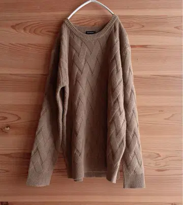 남성용 SOMEDIFF [프] 변형 편직 긴팔 케이블 니트 스웨터