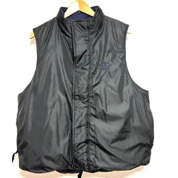 seesee 시시 다운 베스트 리버서블 블랙 네이비