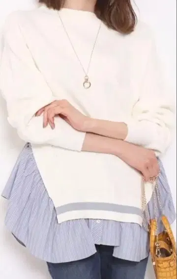 아푸와이저 리셰 페플럼 레이어드 튜닉 니트 M 사이즈