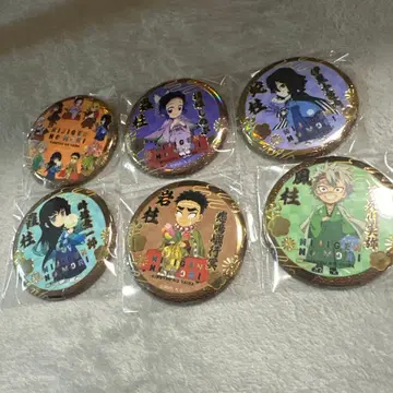 귀멸의 칼날 니지겐노모리 기둥 키라메타 캔뱃지 6종 세트