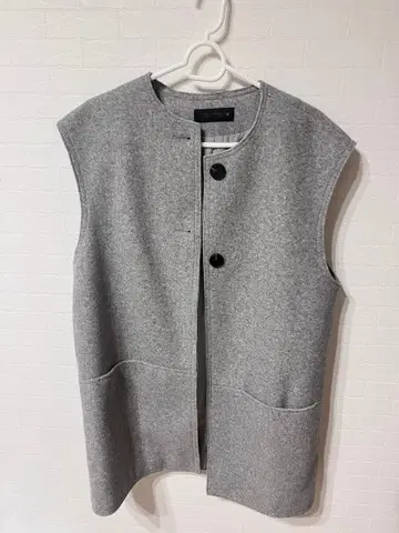 ZARA 그레이 노카라 베스트 XS 사이즈