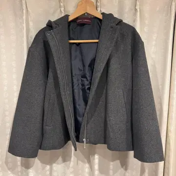 어반 리서치 그레이 후드 부착 코트