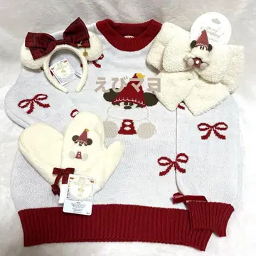 디즈니 릴린린 크리스마스 머플러 미튼