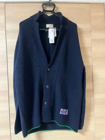 울 가디건 M 네이비