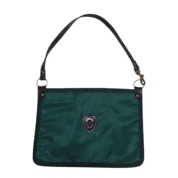 새상품급 Felisi 액세서리 파우치 나일론 가죽 핸드백 그린