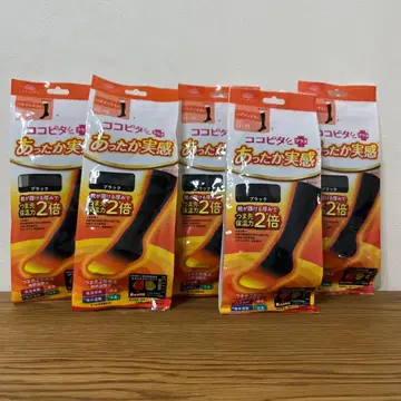 코코피타 플러스 따뜻한 실감 블랙 하이삭스 5족 세트