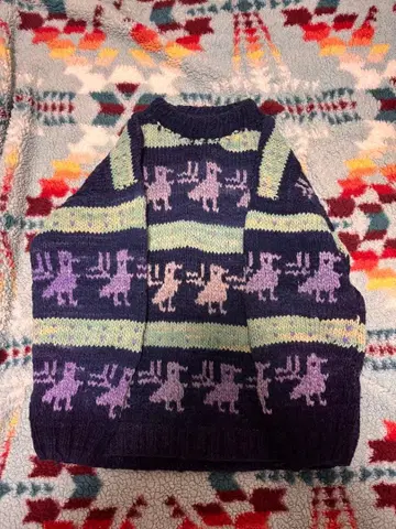 90s 총무늬 니트