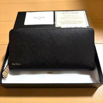 초레어 Paul Smith 스트로우 레인 지퍼 장지갑 미사용 새상품 블랙