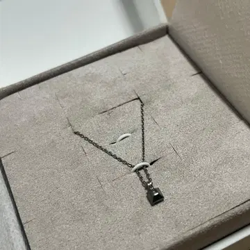 ete 스터드 실버 목걸이 45cm