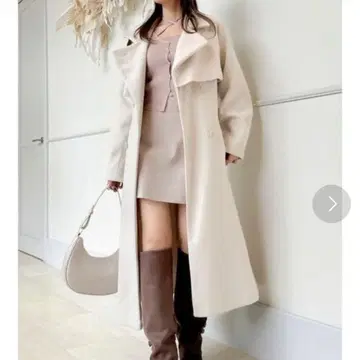 dazzlin 2WAY 레이디 코트 아이보리