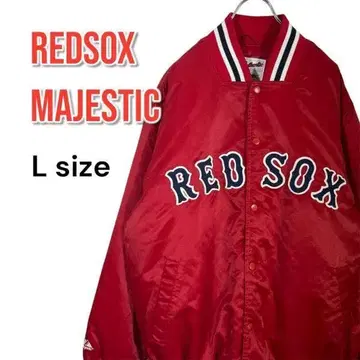 [ 새상품급 ] 00년대 보스턴 레드삭스 마제스틱 바시티 자켓 L 빨간색