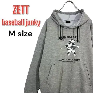 베이스볼 정키 ZETT 제트 콜라보 후드티 M 사이즈 그레이 야구
